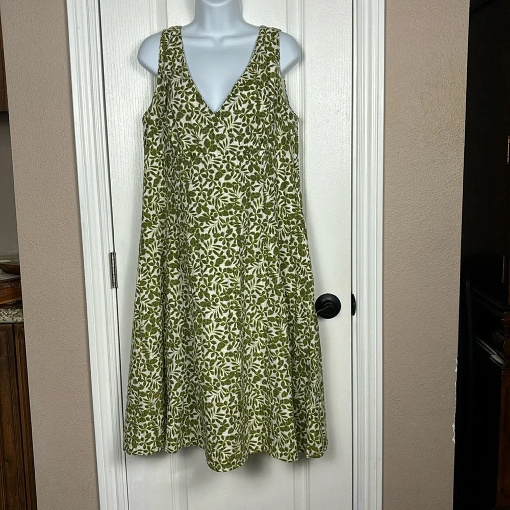 Liz Claiborne Women's Sleeveless Crossover Midi Side Zip Summer Dress Size 14